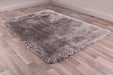 HMC mayfair hmc silver Grey Living Room Shaggy Rug.