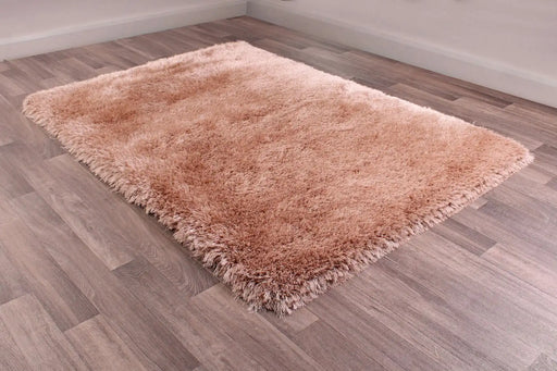 HMC mayfair hmc champagne Brown Living Room Shaggy Rug.