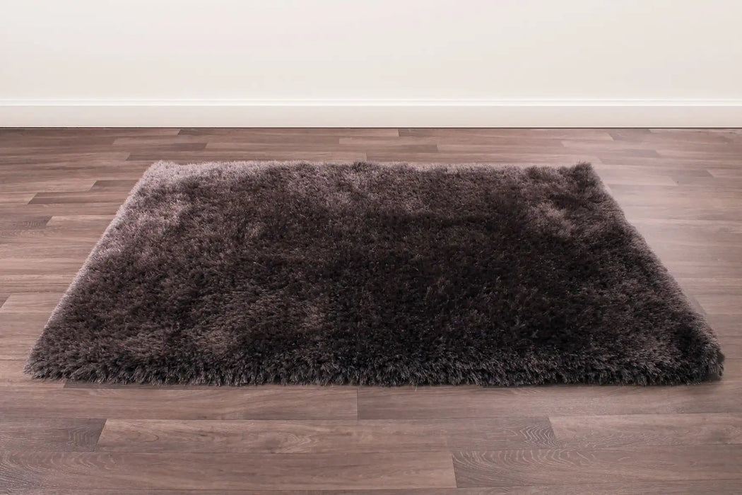 HMC mayfair hmc grey Brown, Grey Living Room Shaggy Rug.