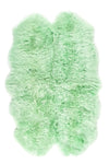 Origins sheepskins hug mint Green Living Room Wool Rug.