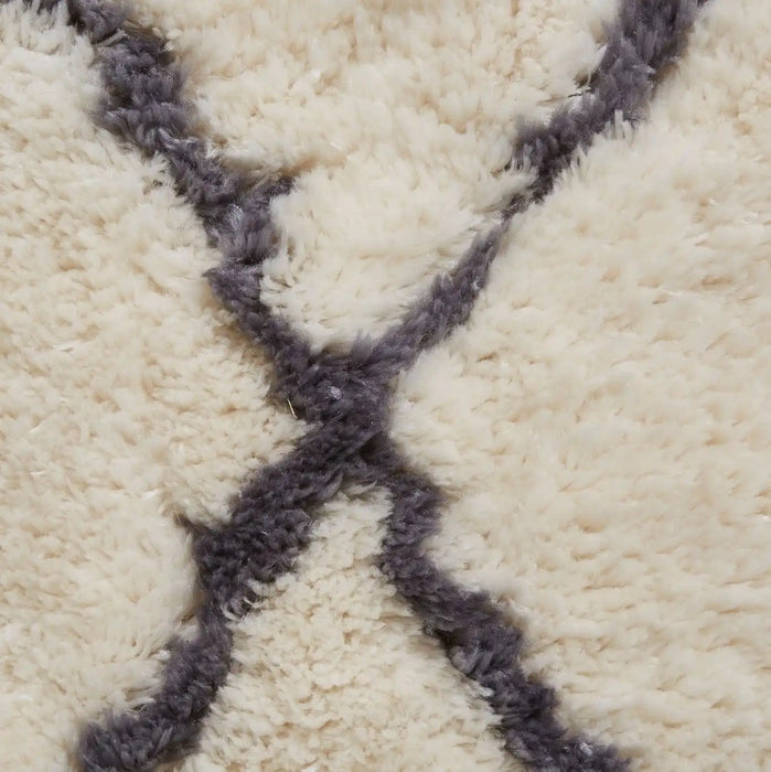 Think Rugs morocco think 2491 ivory grey Grey, Ivory Living Room Geometric Rug.