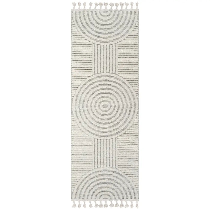 MATILDA Scandi Modern High Pile Ivory/Grey Rug