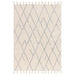 Asiatic nepal cream blue linear Blue, Cream Living Room Moroccan Rug.