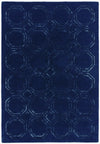 Asiatic nexus octagon navy Blue, Navy Living Room Wool Rug.