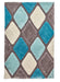 Think Rugs noble house 9247 grey blue Blue, Grey Living Room Geometric Rug.