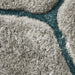 Think Rugs noble house 30782 grey blue Grey Living Room Shaggy Rug.
