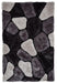 Think Rugs noble house pebbles 5858 black grey Grey, Black Living Room Shaggy Rug.