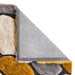Think Rugs noble house pebbles 5858 grey yellow Grey, Yellow Living Room Shaggy Rug.
