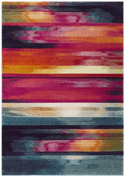 Asiatic nova nv05 stripe multi Multicoloured Living Room  Rug.
