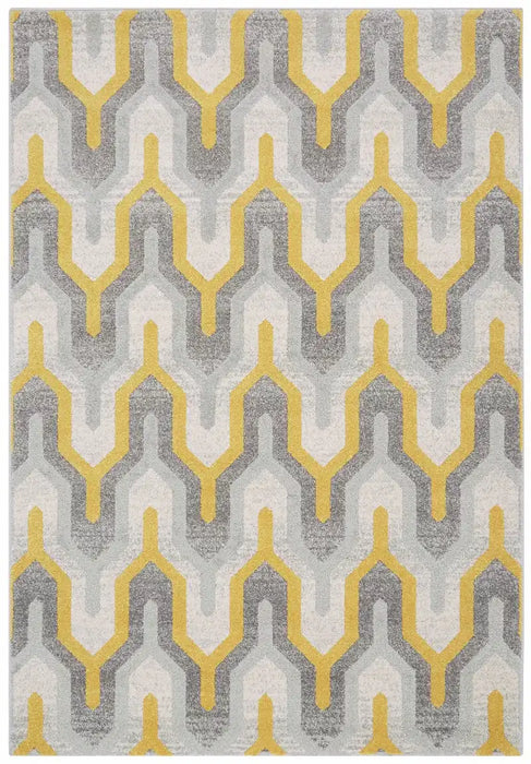 Asiatic nova nv14 yellow Grey, Yellow Living Room  Rug.