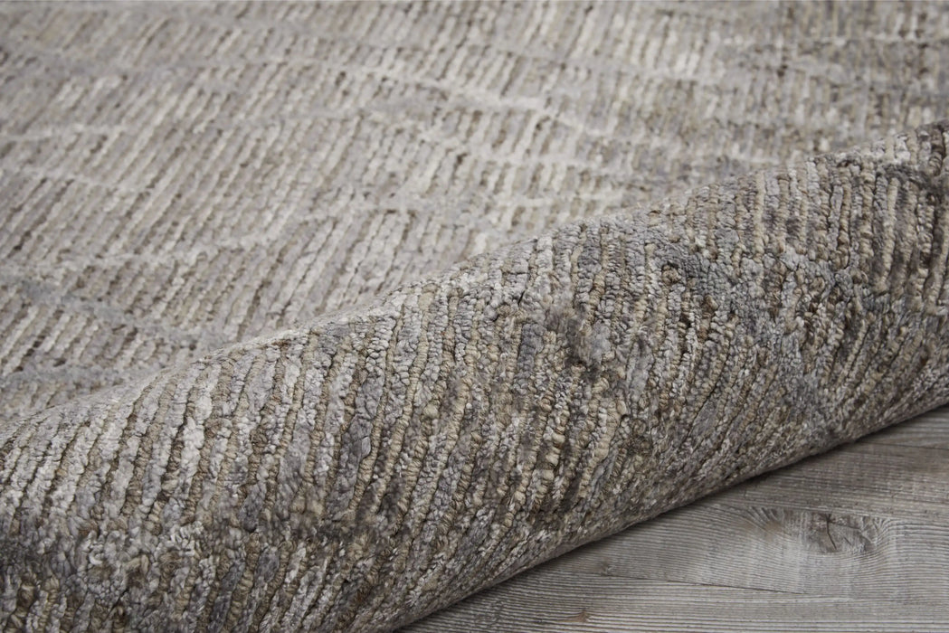 Nourison ocean ocp02 surf Grey Living Room Wool Rug.