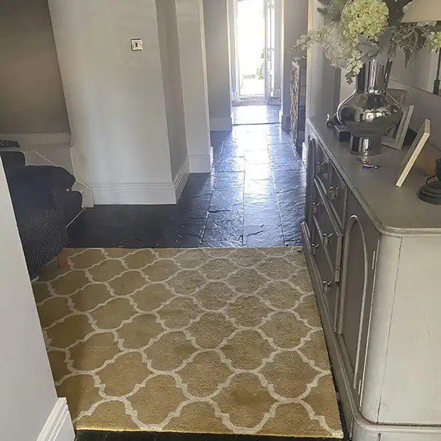 Photo by Cheryl T., | Asiatic albany asiatic ogee ochre Living Room Geometric Rug.