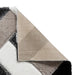 Think Rugs olympia 2239 black white Black, Ivory Living Room Shaggy Rug.