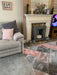 Photo by E A Davies, | Think Rugs olympia 2239 grey pink Living Room Shaggy Rug.