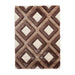 Think Rugs olympia gr224 beige brown Brown, Beige Living Room Shaggy Rug.