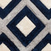 Think Rugs olympia gr224 grey navy Blue, Grey, Navy Living Room Shaggy Rug.