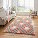 Think Rugs olympia gr224 grey pink Grey, Pink Living Room Shaggy Rug.