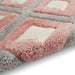 Think Rugs olympia gr224 grey pink Grey, Pink Living Room Shaggy Rug.