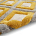 Think Rugs olympia gr224 grey yellow Grey, Yellow Living Room Shaggy Rug.