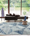Asiatic orion or14 blocks blue Blue Living Room  Rug.