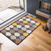 Serdim Rugs gel back oval gold Brown, Yellow, Multicoloured Living Room Geometric Rug.