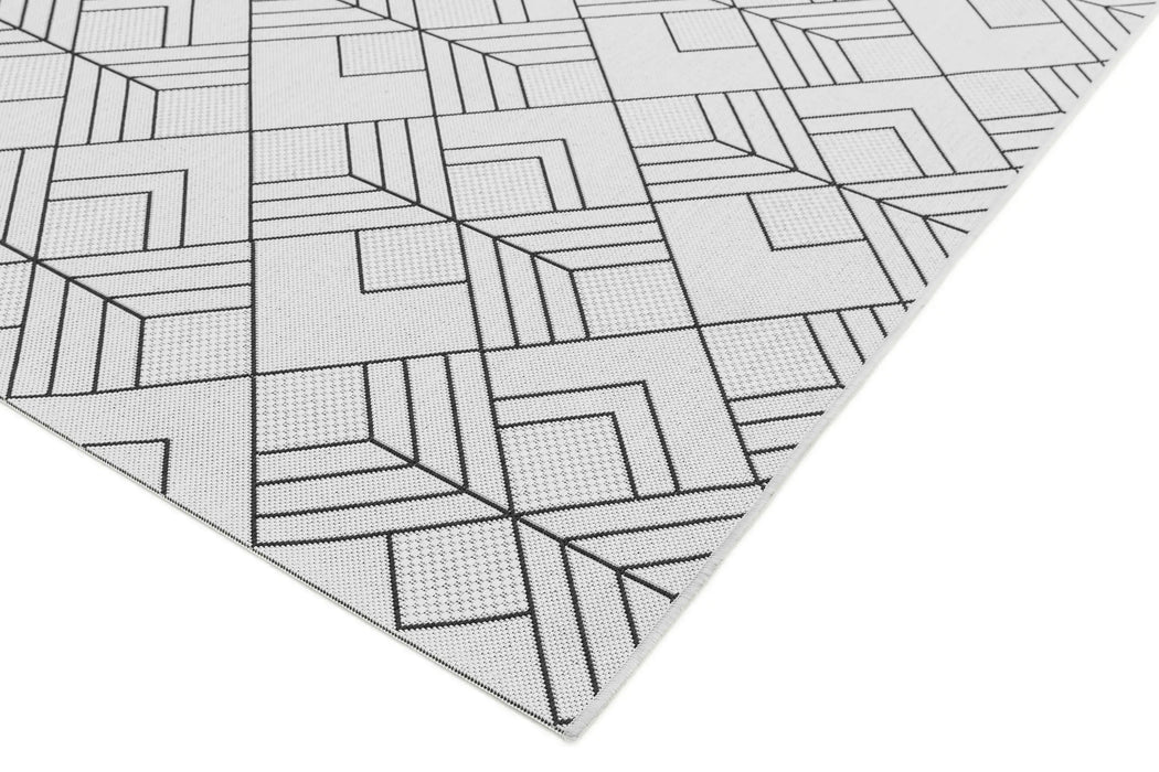 Asiatic patio patio 16 deco ivory Ivory Outdoor  Striped Rug.