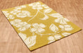 Asiatic devore matrix max15 yellow Yellow, Ivory  Wool Rug.