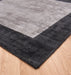 Asiatic blade border charcoal silver Grey Living Room  Rug.