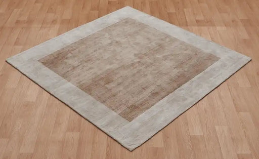 Asiatic blade border putty champagne Beige Living Room  Rug.