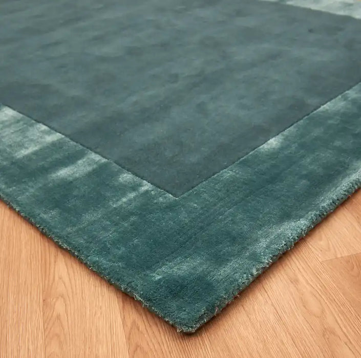 Asiatic ascot aqua blue Blue Living Room Wool Rug.