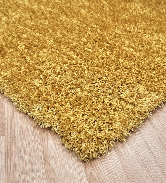 Asiatic diva yellow Yellow Living Room Shaggy Rug.