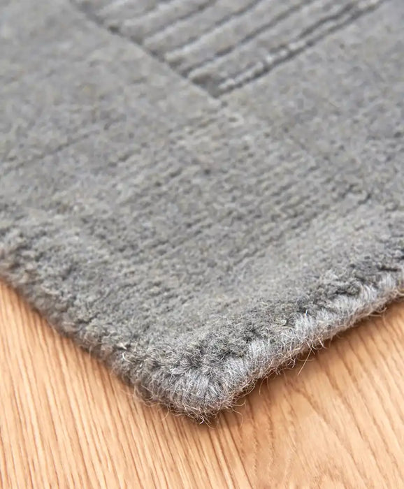 Asiatic york grey Grey Living Room Wool Rug.