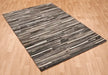 Asiatic gaucho stripe dark grey Grey  Geometric Rug.