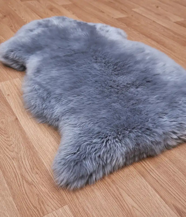 Asiatic sheepskin grey sheepskin Grey Living Room Wool Rug.