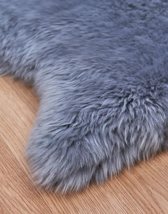 Asiatic sheepskin grey sheepskin Grey Living Room Wool Rug.