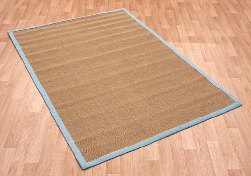 Asiatic sisal linen aqua Beige Living Room Natural Fibre Rug.