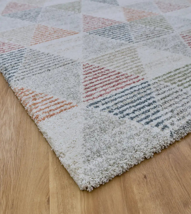 Mastercraft mehari 23235 6464 Multicoloured Living Room Shaggy Rug.