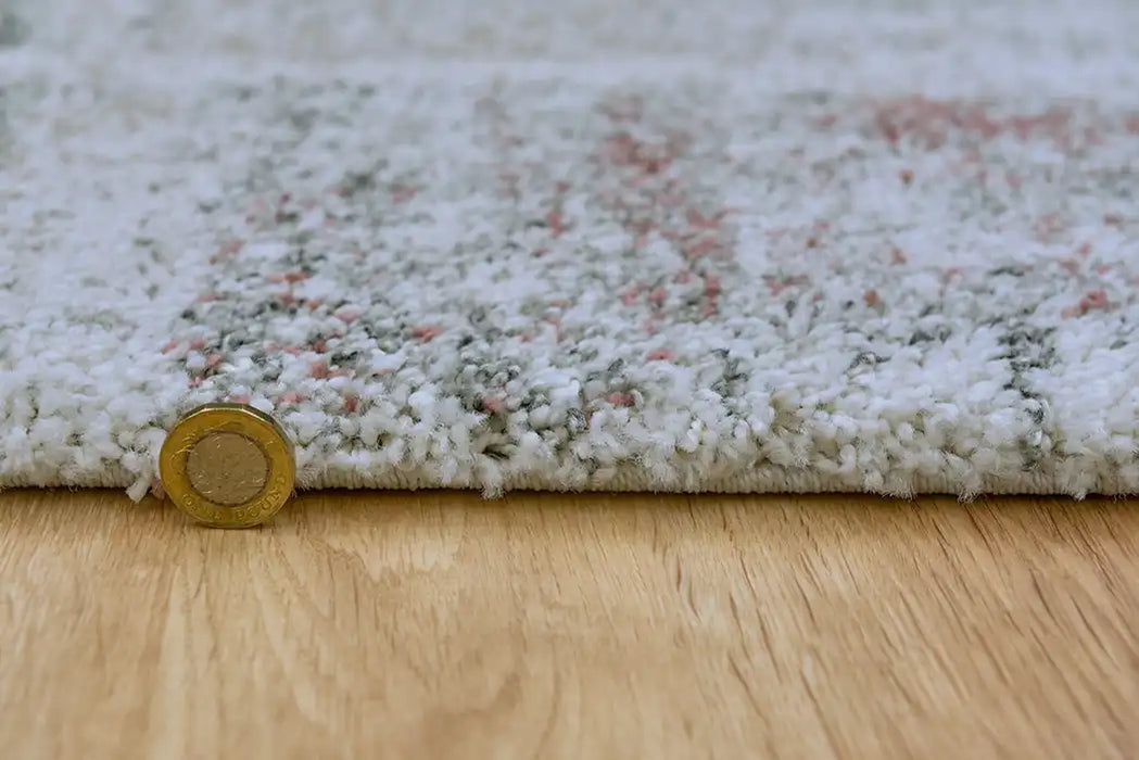 Mastercraft mehari 23500 6248 Grey, Ivory, Multicoloured Living Room Shaggy Rug.