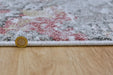 Mastercraft liberty 34017 1161 Grey, Ivory, Multicoloured, Pink Living Room Floral Rug.