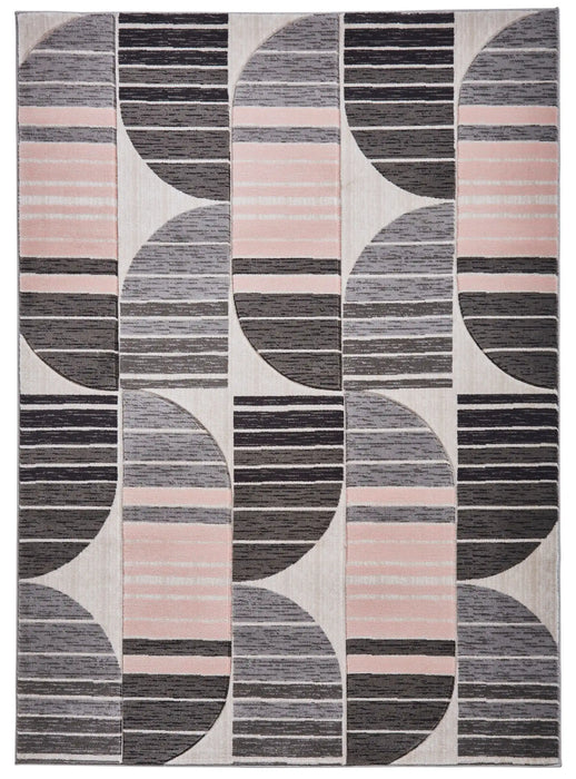 Think Rugs pemboke hb33 grey rose Grey, Pink Living Room  Rug.