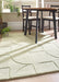 Origins penny eucalyptus Green, Ivory Living Room Wool Rug.