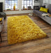 Think Rugs polar pl95 yellow Yellow Living Room Shaggy Rug.