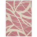 Oriental Weavers portland 57 r Pink, Cream Living Room Geometric Rug.
