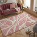 Oriental Weavers portland 57 r Pink, Cream Living Room Geometric Rug.