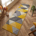 Oriental Weavers portland 670 j Grey, Yellow Living Room Geometric Rug.