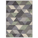 Oriental Weavers portland 670 v Green, Grey Living Room Geometric Rug.