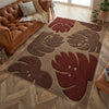 Oriental Weavers portland 7155 q Beige, Multicoloured, Red Living Room Geometric Rug.