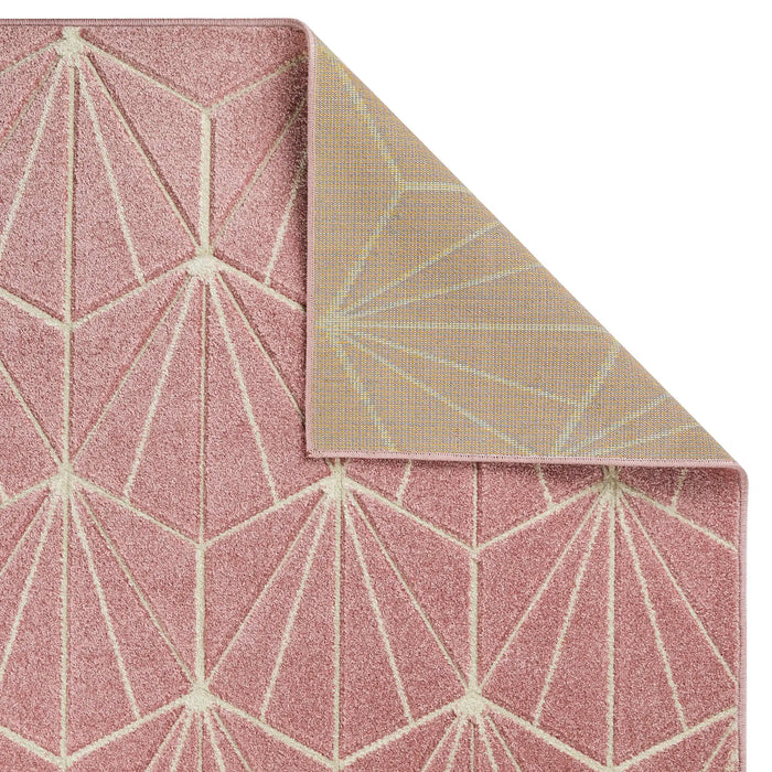 Oriental Weavers portland 750 p Pink, Cream Living Room Geometric Rug.