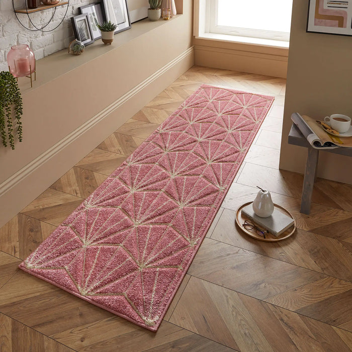 Oriental Weavers portland 750 p Pink, Cream Living Room Geometric Rug.