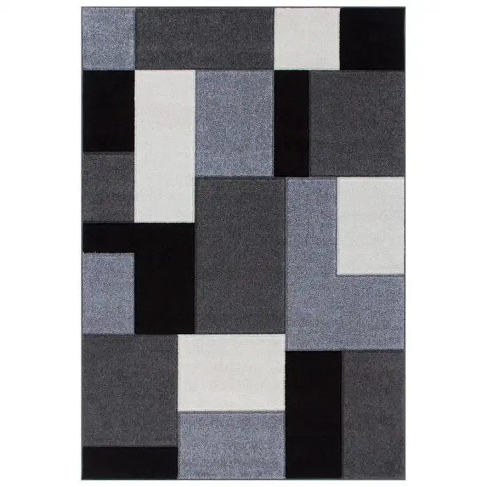 Oriental Weavers portland 8425 b Grey, Black Living Room Geometric Rug.